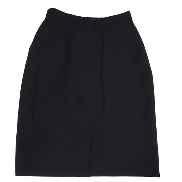 Escada Margaretha Ley Pencil Skirt Straight Pockets Black New Wool Womens Career - Picture 2 of 11